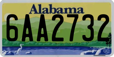 AL license plate 6AA2732