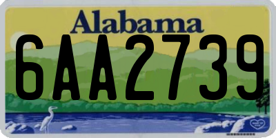 AL license plate 6AA2739
