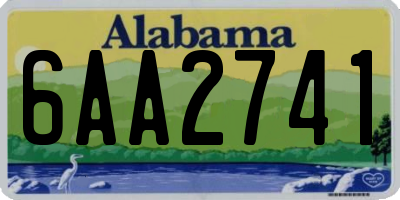 AL license plate 6AA2741