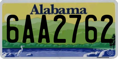 AL license plate 6AA2762