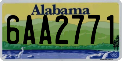 AL license plate 6AA2771