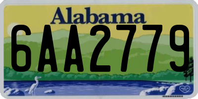 AL license plate 6AA2779