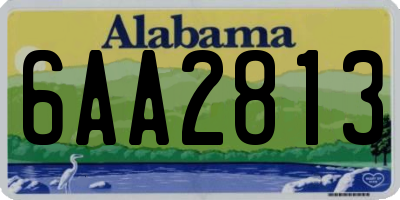 AL license plate 6AA2813