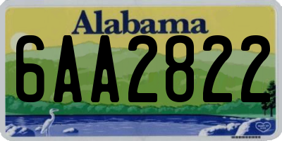 AL license plate 6AA2822