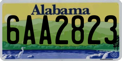 AL license plate 6AA2823