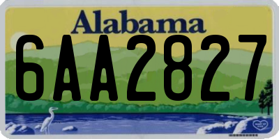 AL license plate 6AA2827