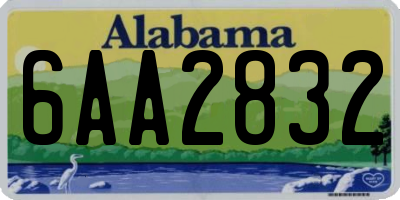 AL license plate 6AA2832