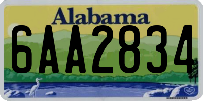 AL license plate 6AA2834