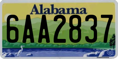 AL license plate 6AA2837