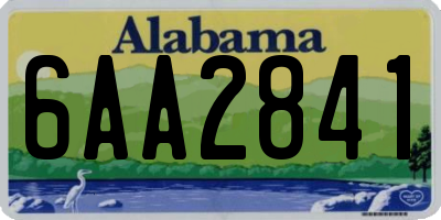 AL license plate 6AA2841