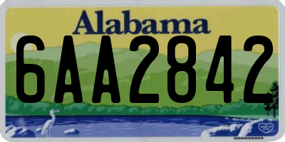 AL license plate 6AA2842