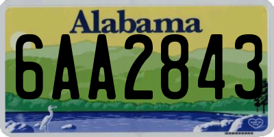 AL license plate 6AA2843