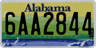 AL license plate 6AA2844