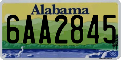AL license plate 6AA2845