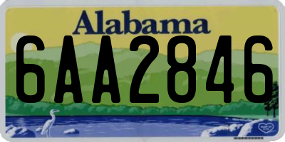AL license plate 6AA2846