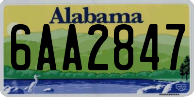 AL license plate 6AA2847