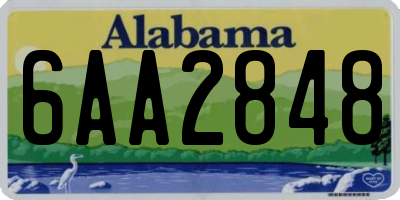 AL license plate 6AA2848