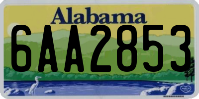 AL license plate 6AA2853