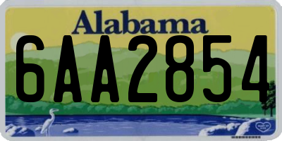 AL license plate 6AA2854