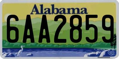 AL license plate 6AA2859