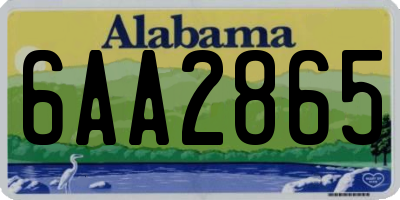AL license plate 6AA2865