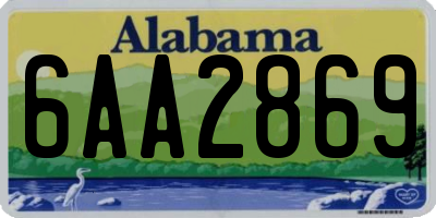 AL license plate 6AA2869