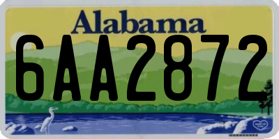 AL license plate 6AA2872