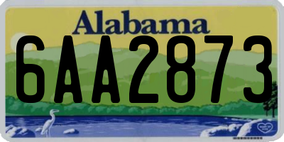 AL license plate 6AA2873