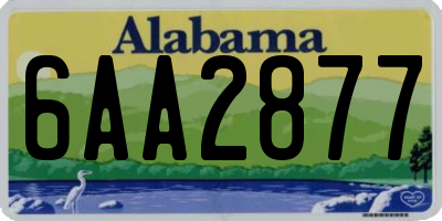 AL license plate 6AA2877