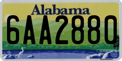 AL license plate 6AA2880