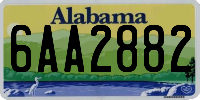 AL license plate 6AA2882