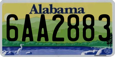 AL license plate 6AA2883