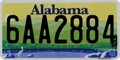 AL license plate 6AA2884
