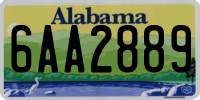 AL license plate 6AA2889