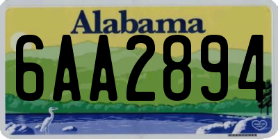 AL license plate 6AA2894