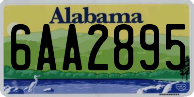 AL license plate 6AA2895