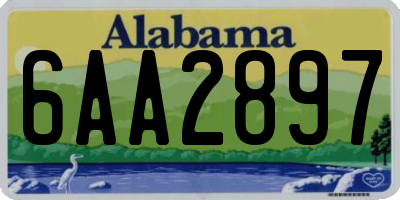 AL license plate 6AA2897