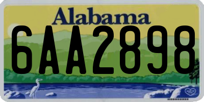 AL license plate 6AA2898