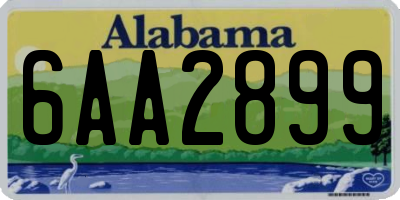 AL license plate 6AA2899