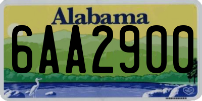 AL license plate 6AA2900