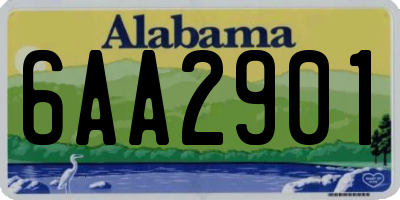 AL license plate 6AA2901