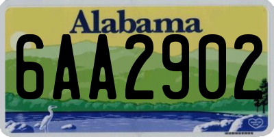 AL license plate 6AA2902