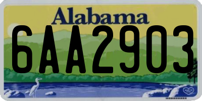 AL license plate 6AA2903