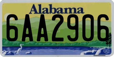 AL license plate 6AA2906