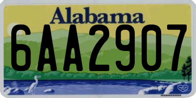 AL license plate 6AA2907