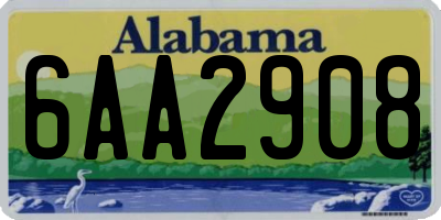AL license plate 6AA2908