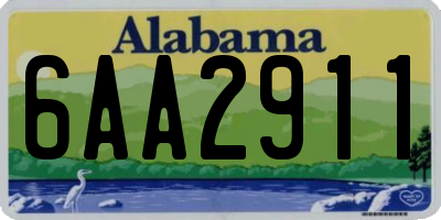 AL license plate 6AA2911