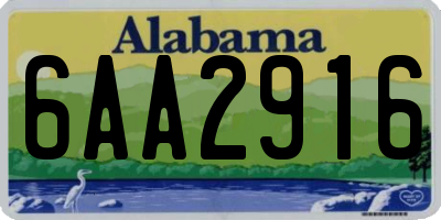 AL license plate 6AA2916