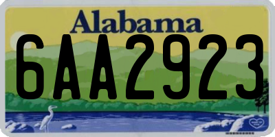 AL license plate 6AA2923
