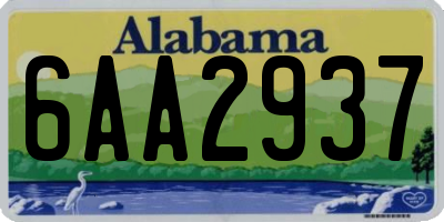AL license plate 6AA2937